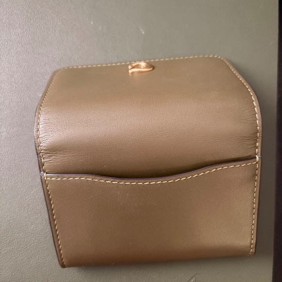 Coach Essential Flap Wallet - olive green, gold accents - Picture 2 of 5